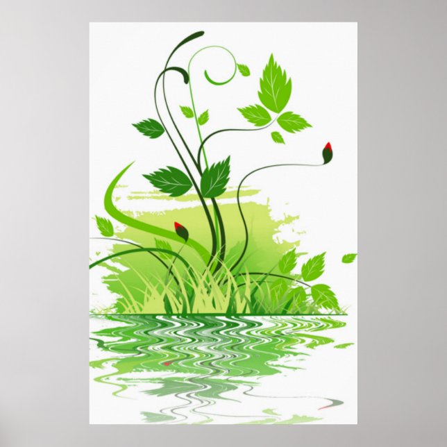Poster Printemps vert (Devant)