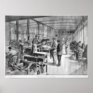 Poster Printing the banknotes