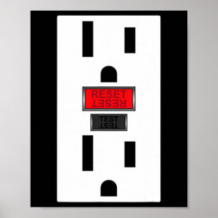 Poster Prise De Prise Électrique Drôle Halloween Pour Cou