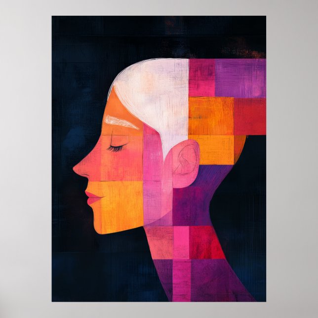 Poster Prism of Her Profile — Abstract Realism (Devant)