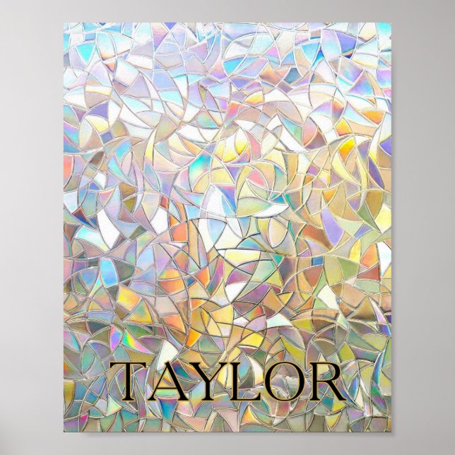 Poster Prismatic Stained Glass Effect - Rainbow Prismatic (Devant)