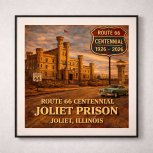 Poster Prison de Joliet Route 66 Chicago