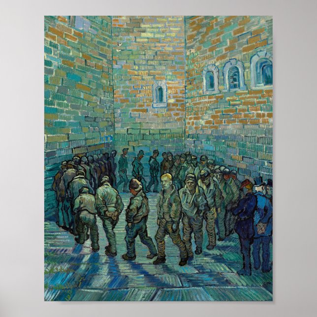 Poster Prisonniers Exercice par Vincent Van Gogh (Devant)