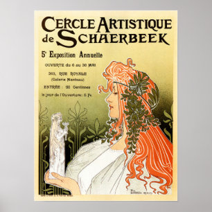 Poster PRIVAT LIVEMONT Cercle Artistique de Schaerbeek
