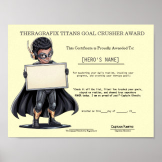Poster Prix de thérapie pédiatrique calme et capable
