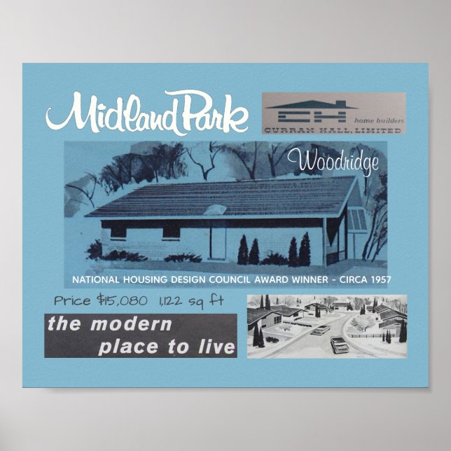 Poster Prix Design 1957 Lauréat Mid-Century Modern House (Devant)