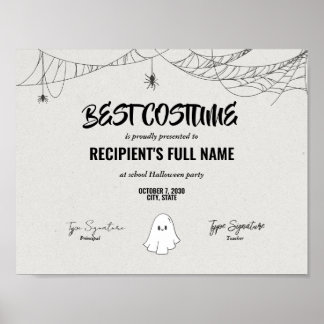 Poster Prix du meilleur costume d'Halloween