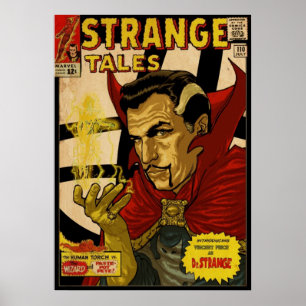POSTER PRIX VINCENT COMME DR STRANGE RETRO COMIC COVER