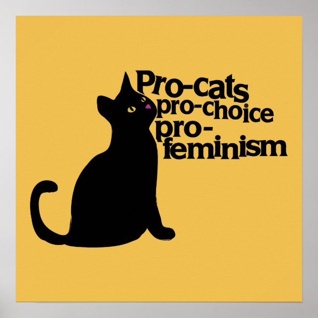 Poster pro-chats pro-choix pro-féminisme (Devant)