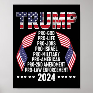 Poster Pro God Anti-avortement Pro Jobs Pro Israel Pro Mi