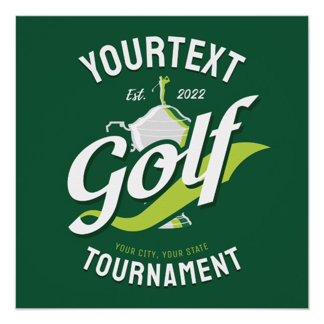 Poster Pro Golfer NAME Golf Trophée Tournoi de golf (Devant)