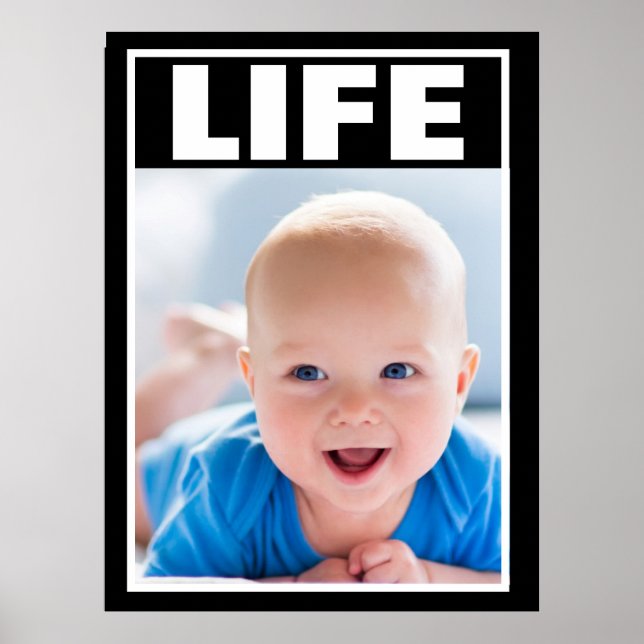 POSTER PRO-LIFE SOURIRE BÉBÉ GARÇON GRAND (Devant)