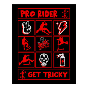 Poster Pro Scooter Free Rider Traces
