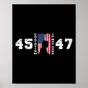 Poster Pro Trump 45 47 Le patriotisme n'est pas mort Vint