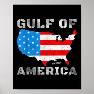 Poster Pro-Trump Amérique Du Golfe Patriotique Officiel D