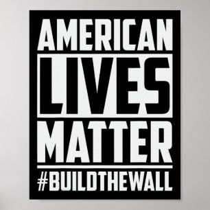 Poster Problème #buildthewall Trump Usa 2020 Design