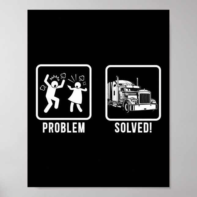 Poster Problème de conducteur de camion de camionnette ma (Devant)