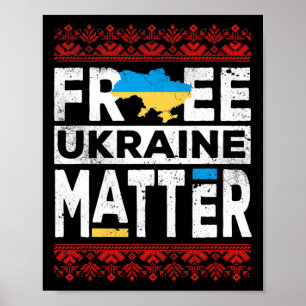 Poster Problème d'Ukraine libre Chemise ukrainienne Drape