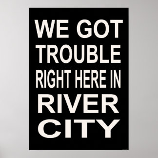 Poster PROBLÈME ICI DANS RIVER CITY (15 x 22)