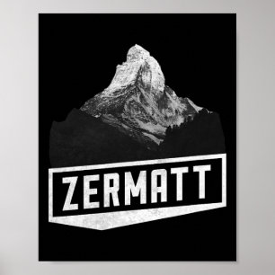 Poster Problèmehorn Zermatt Suisse Vacances de Ski Mou