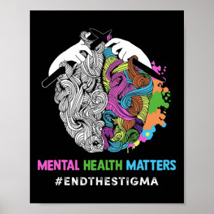 Poster Problèmes de santé mentale de la stigmatisation Se