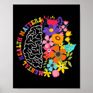 Poster Problèmes de santé mentale Maladie cérébrale chez