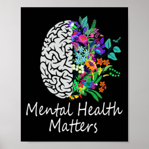 Poster Problèmes de santé mentale Maladie cérébrale Santé