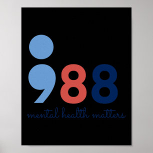 Poster Problèmes de santé Semicolon Suicide Hotline Preve