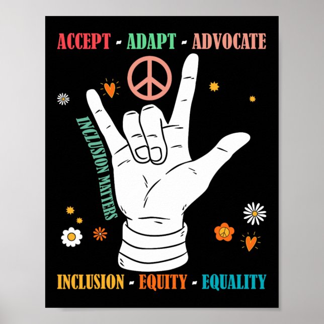 Poster Problèmes d'inclusion Sensibilisation sur l'autism (Devant)