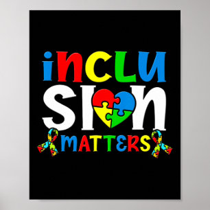 Poster Problèmes d'inclusion Soutien des autistes autiste