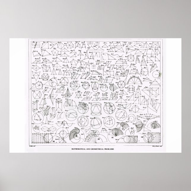 Poster Problèmes mathématiques et géométriques (Devant)