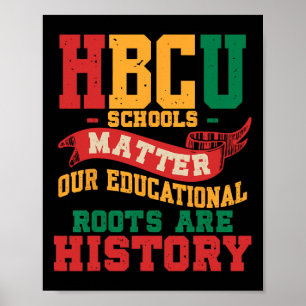 Poster Problèmes scolaires des collèges noirs HBCU Afriqu