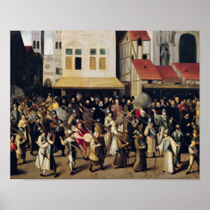 Poster Procession de la Sainte Ligue en 1590