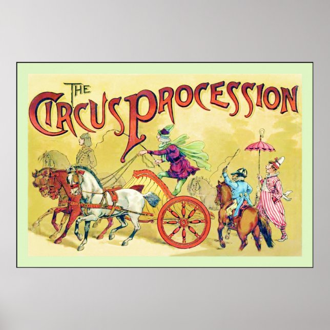 Poster Procession du cirque ~ Cirque Vintage (Devant)