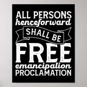 Poster Proclamation d'émancipation d'Abraham Lincoln June