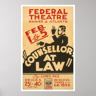 Poster Procureur Drama 1938 WPA