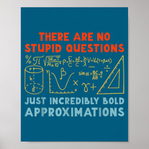 Poster Prof de calcul drôle Amateur de maths Mathématique