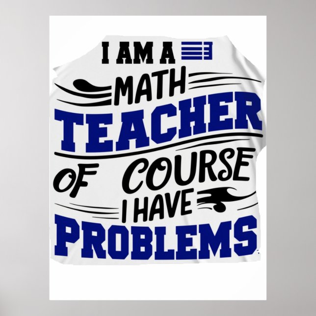 Poster Prof de maths Blague  (Devant)