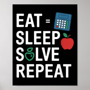 Poster Prof de maths drôle algèbre Cl retour à l'école