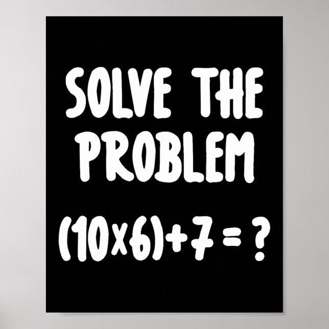 Poster Prof de maths drôle Brainrot 67 Mème 6-7  (Devant)