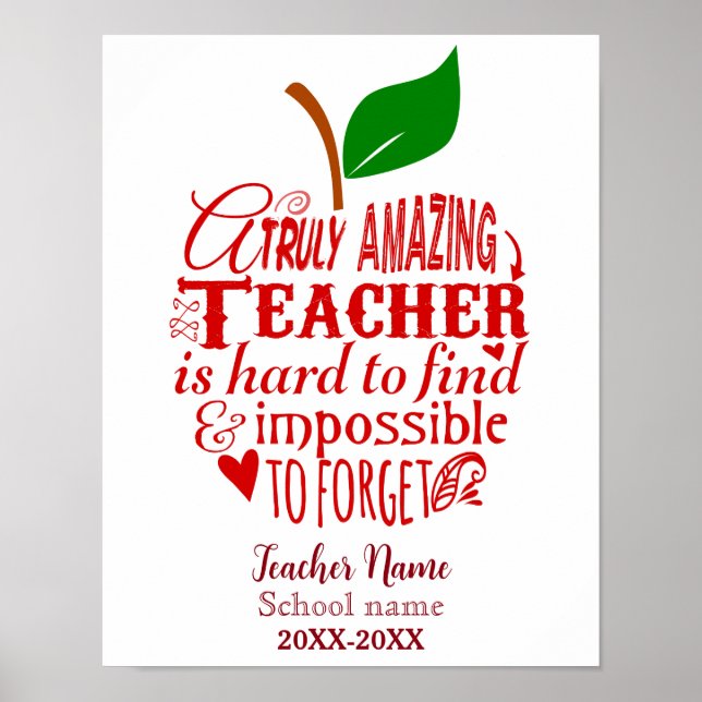 Poster Prof vraiment incroyable citation de professeur po (Devant)