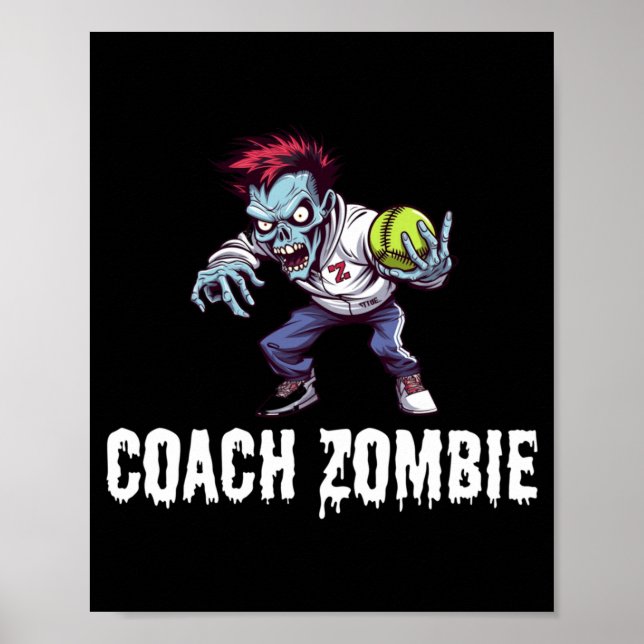 Poster Prof zombie enseignant d'éducation physique coach  (Devant)