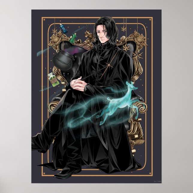 Poster Professeur Anime Severus Snape assis (Devant)