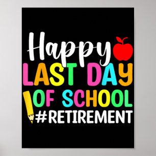Poster Professeur Bonne Dernière Journée De Retraite Scol