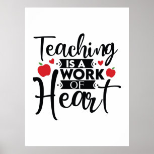 Poster Professeur Cadeaux   L'Enseignement Est Une Oeuvre