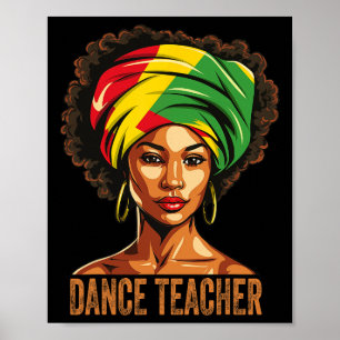 Poster Professeur de danse Afro Afrique-Amérique Histoire