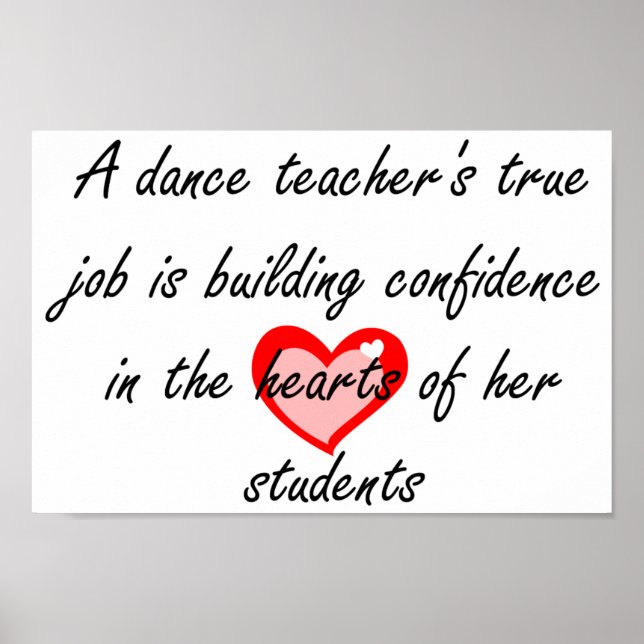 Poster Professeur de danse - Bâtir la confiance (Devant)
