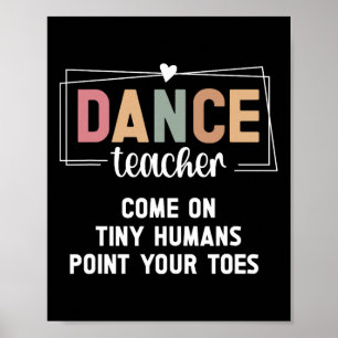 Poster Professeur de danse Pointez vos orteils Instructeu