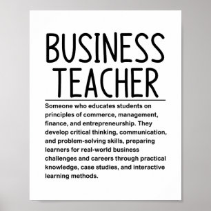 Poster Professeur de gestion