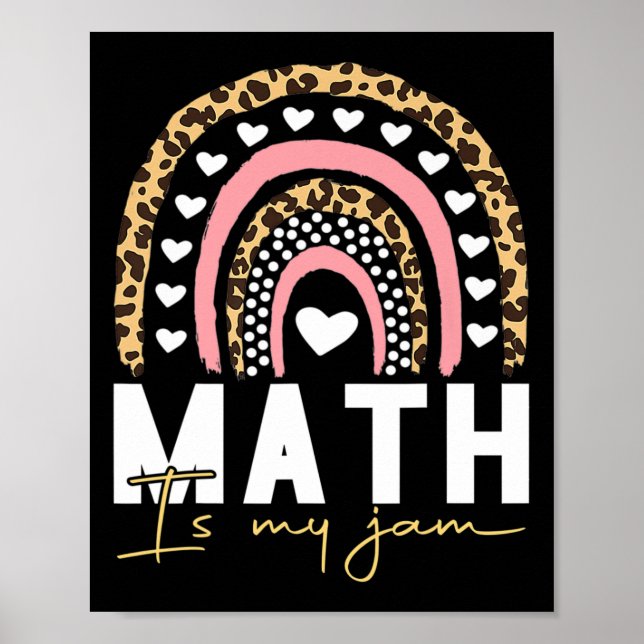 Poster Professeur de mathématiques - Math is My Jam Retou (Devant)